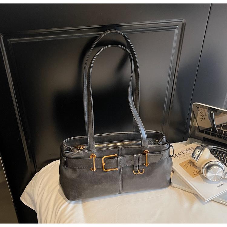 Retro Niche Underarm Bag Women's 2025 New Trendy Fashion Korean Portable Commuter Large Capacity Shoulder Tote Bag