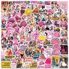 1050 100PCS Cartoon Female Safety Helmet Stickers Aesthetic Decals Toy Guitar Bicycle Laptop Luggage Car Graffiti Kids Sticker