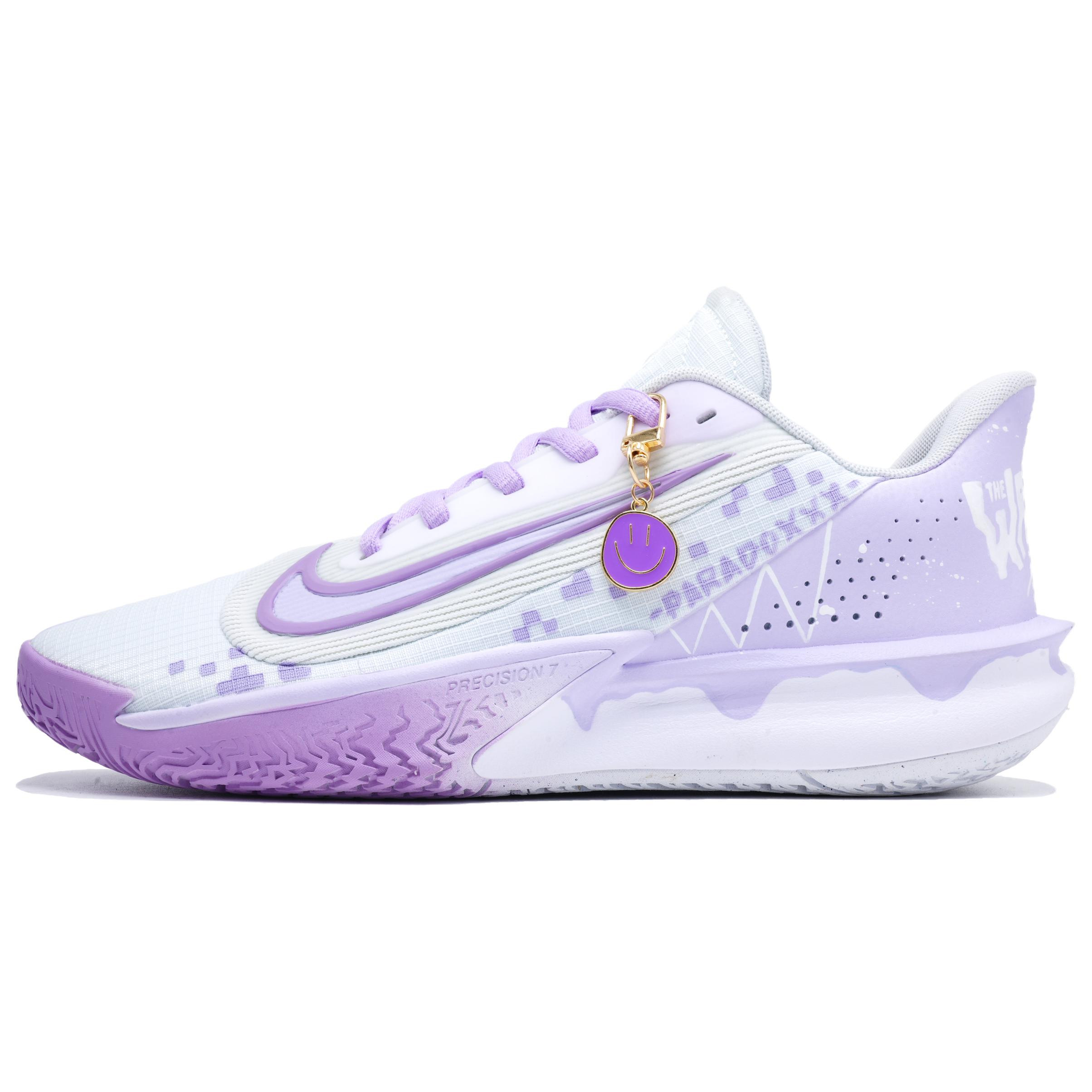 

Nike Precision 7 Low top Basketball Shoes Unisex White Purple FN4322-100(Team145-) 44.5