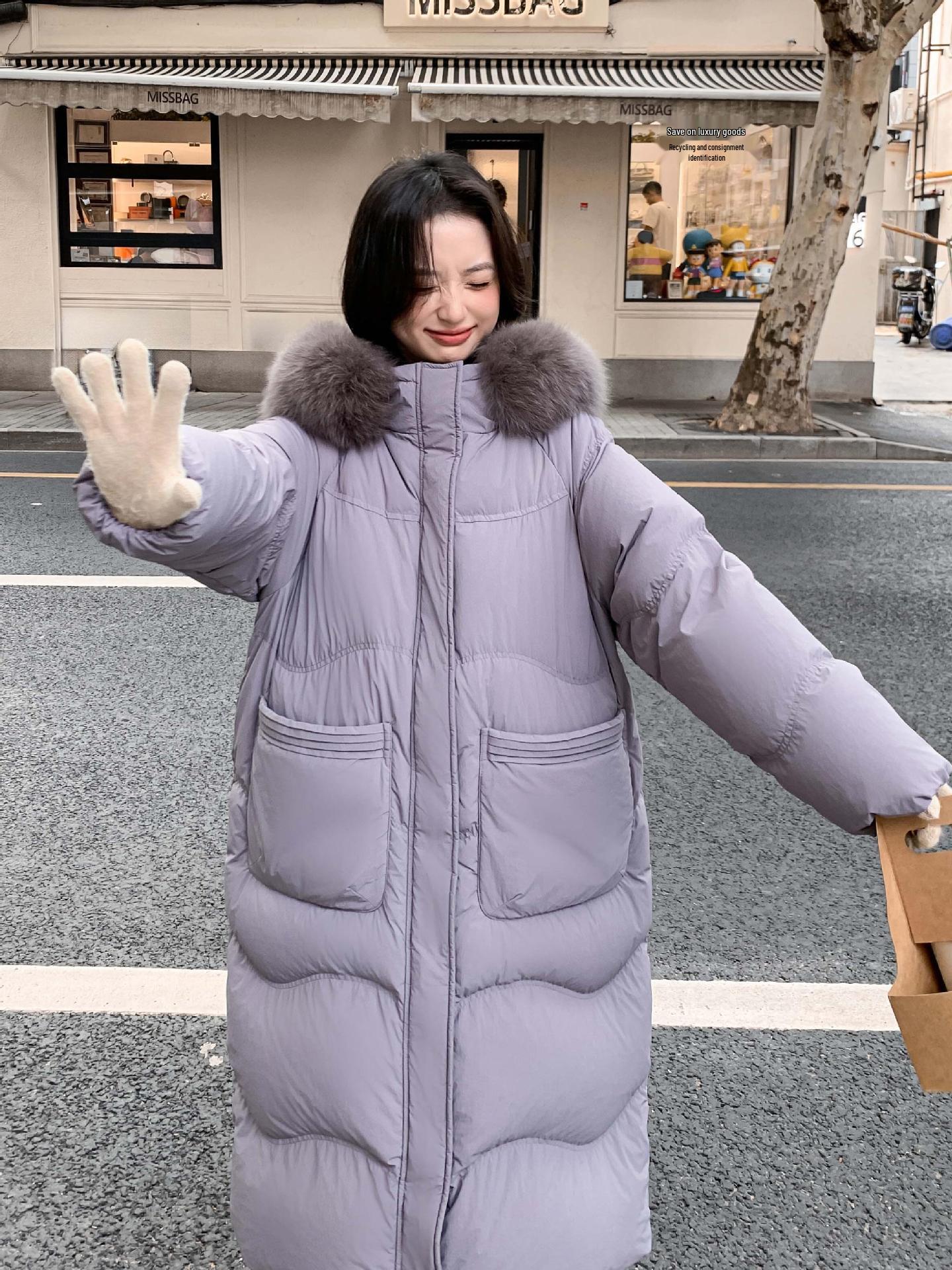 

2024 Большой размер Корейский стиль Куртка пуховик для беременных длинная свободная 5XL