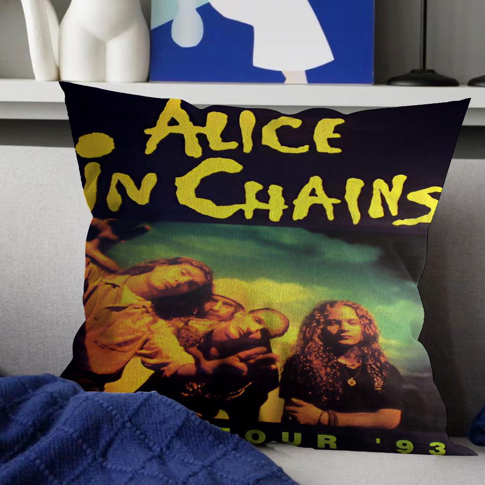 Alice In Chains Pillow Cover for Bedroom Room and Living Room Sofa Decorative Cushion Cover
