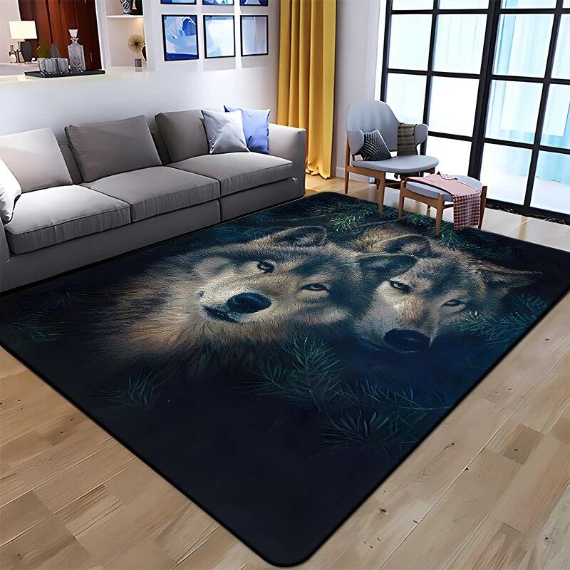 Best Selling Wolf Art Printed Carpet for Living Room Large Area Rug Soft Mat E-sports Chair Carpets Alfombra Gifts Dropshopping