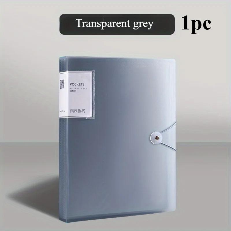 A4 Document Organizer with 60 Transparent Pockets -Multi-Layer Office and School Storage Folder Desk Organizer  Binder,For Paper