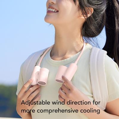 Portable Neck Fan 3 Speeds Battery Operated Wearable Personal Fan USB Rechargeable Strong Wind Quiet Lightweight For Home Office