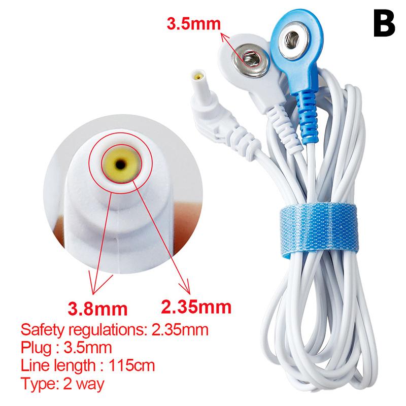 

Электродный провод с защелкивающимся соединением, электродный кабель для стимулятора мышц Ems, массажер, штекер, 2/4 провода