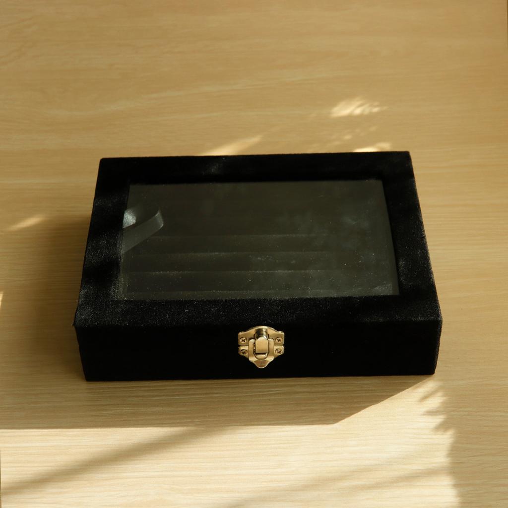 Jewelry Storage Box Earring Ring Jewelry Display Box Jewelry Classification Dustproof Transparent Flip Lid Jewelry Bo