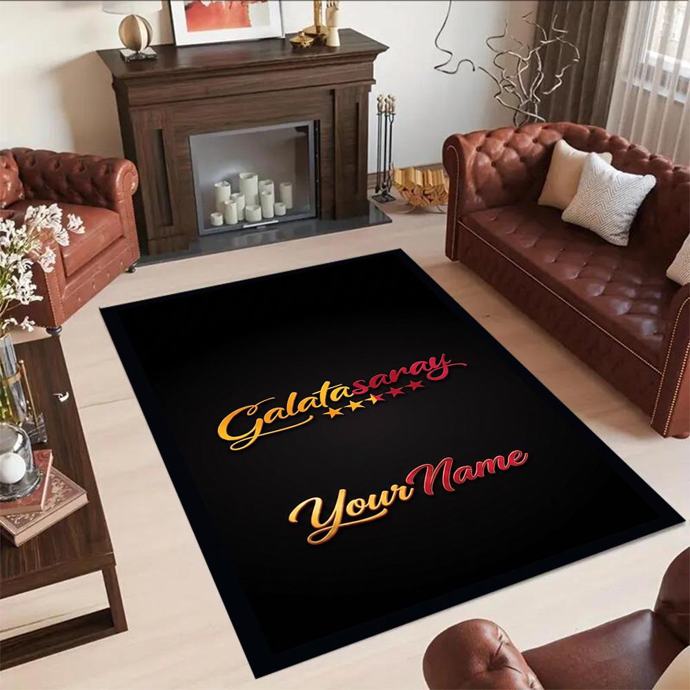 Galatasaray 310 Personalized Name Carpet Suitable for Game Room Bedrooms Playrooms Hallway Anti-slip Rug Office home decor