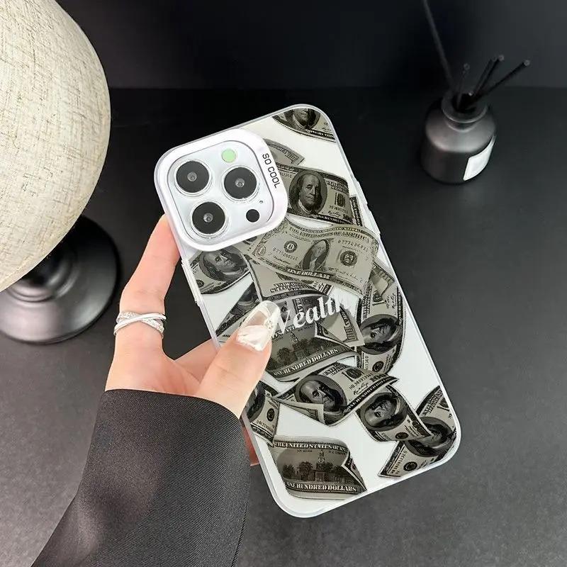 Creative Dollar Phone Cases for IPhone 17 Air  16 ProMax 11 12 13 14 Pro 15Pro XS XR X 7 8 15 Plus Matte Shockproof Bumper Cover