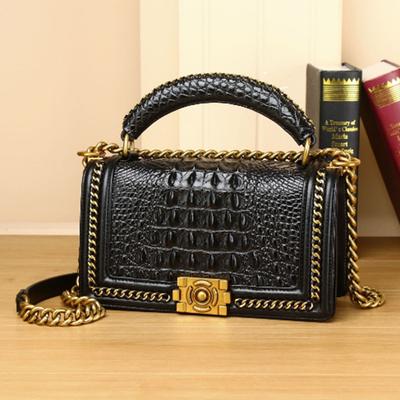 Genuine Leather Bag for Women Crocodile Pattern Real Leather Luxury Bag High Quality Fashion Bags