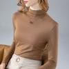 Women Mock Neck Modal Long Sleeve Tee Fleece Lined Thick Warm Base Layer Top