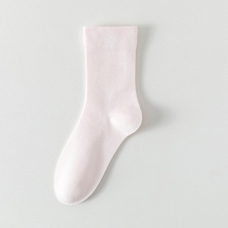 

Однотонные чулки без косточек, Весенне-летние свободные носки для беременных, Носки до середины икры, Летние дышащие и влагоотводящие хлопковые носки 1 pair светло-розовый