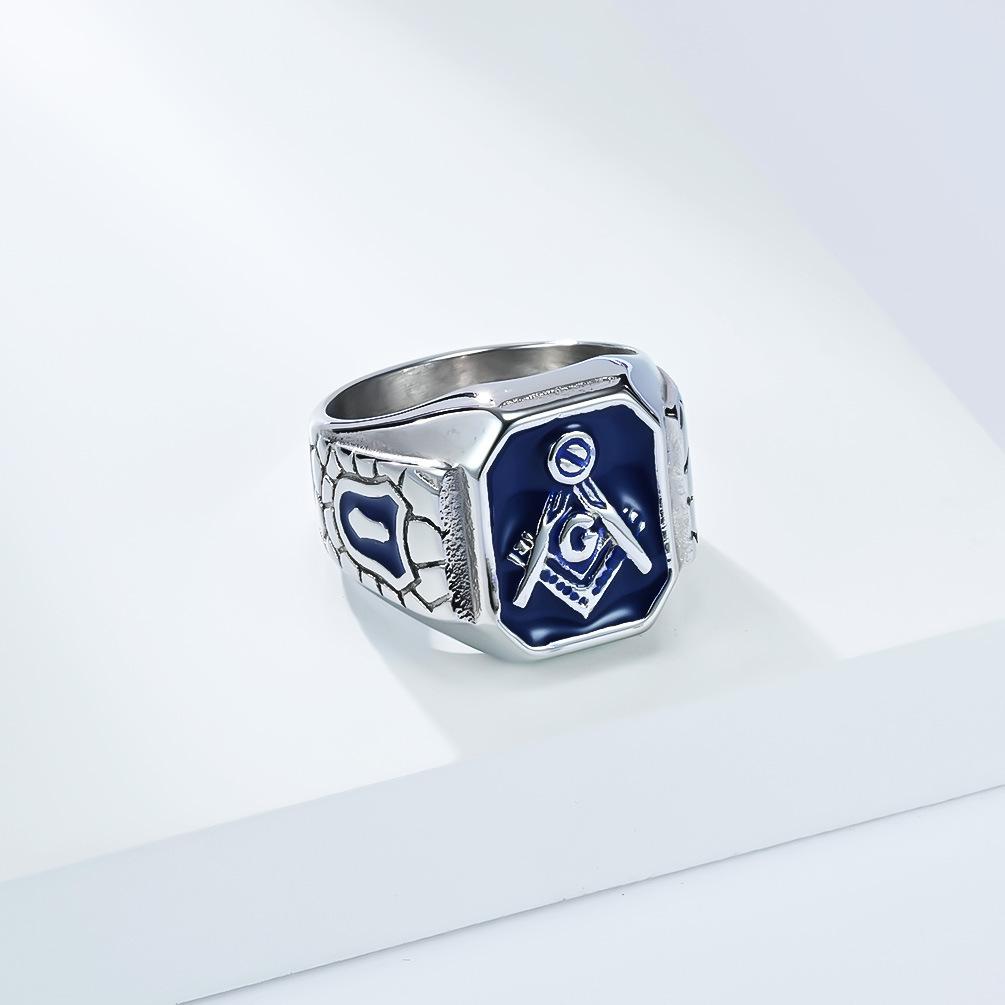 2026 Vintage Personality Masonic Ring Ring Men's Brotherhood Fashion Hipster Wear Hands Accessories