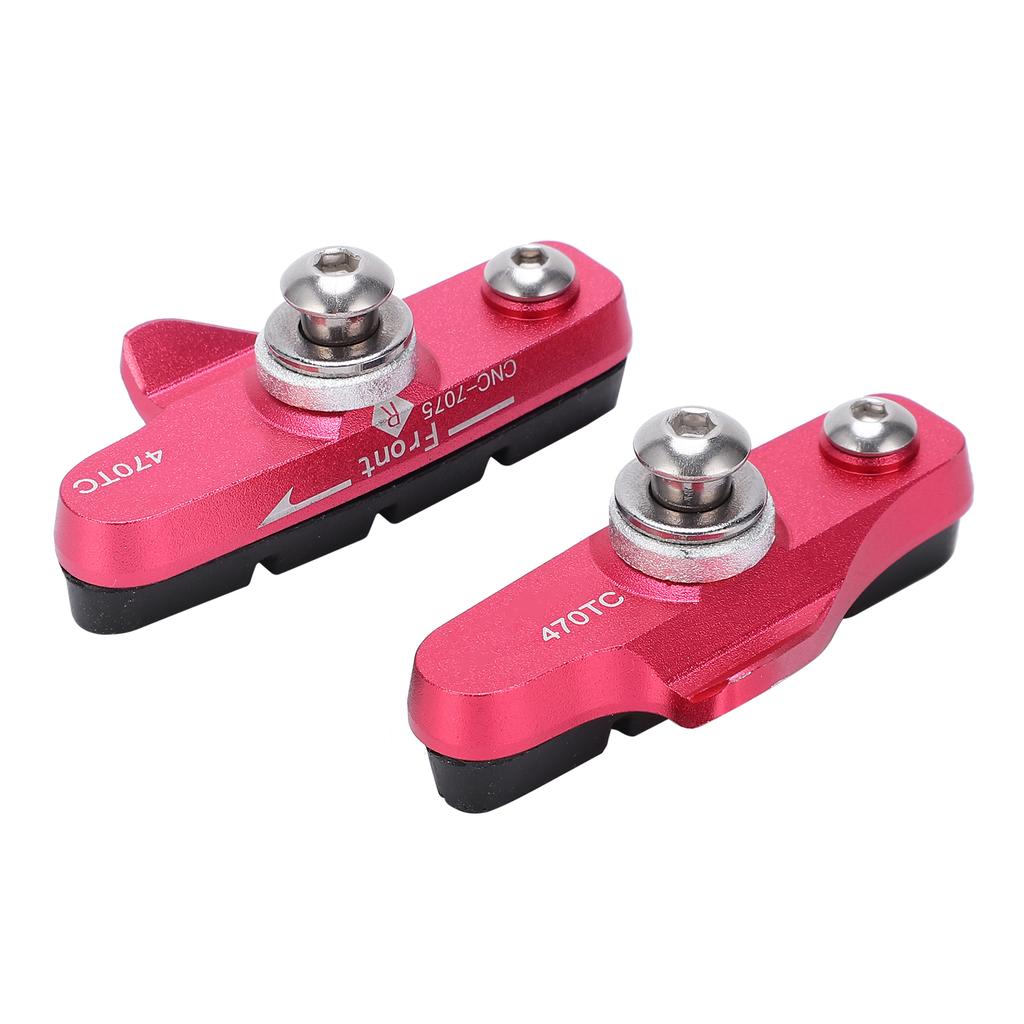 1 Pair Road Bike Brake Pads Folding Bicycle Brake Blocks Shoes Cycling AccessoriesRed
