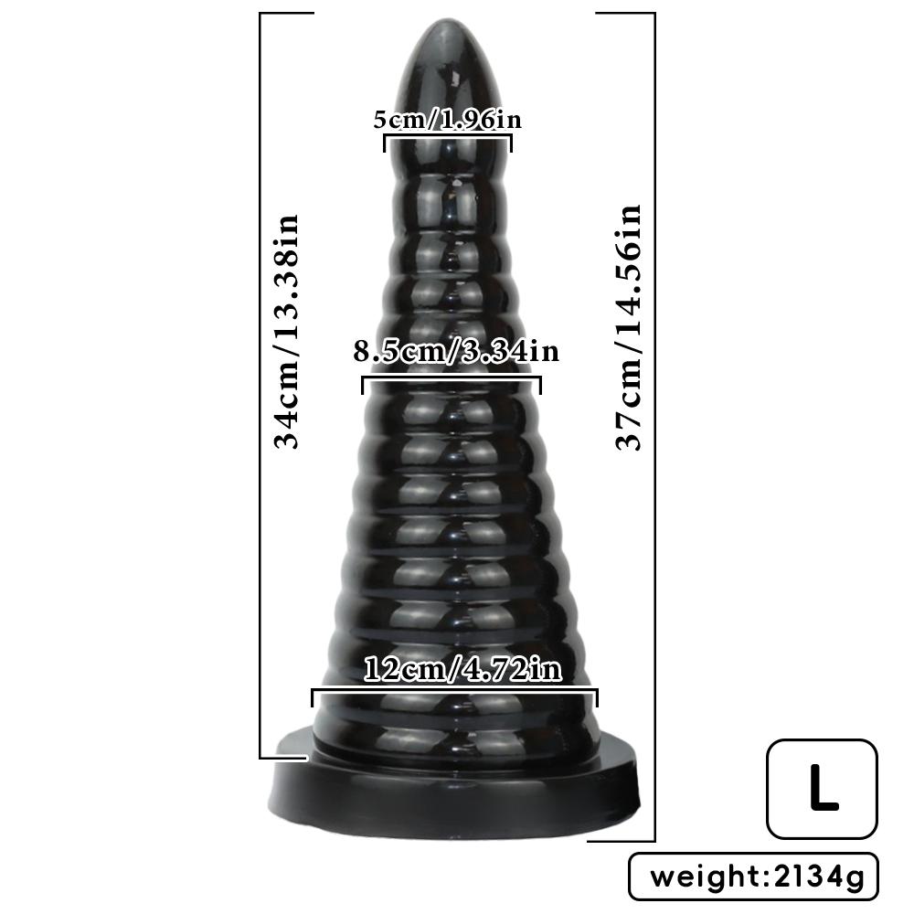 S/L Pagoda Jumbo Suction Cup Large Anal Plug, Oversized Threaded Anal Plug Bead Anal Expander Female Masturbator Adult 18+