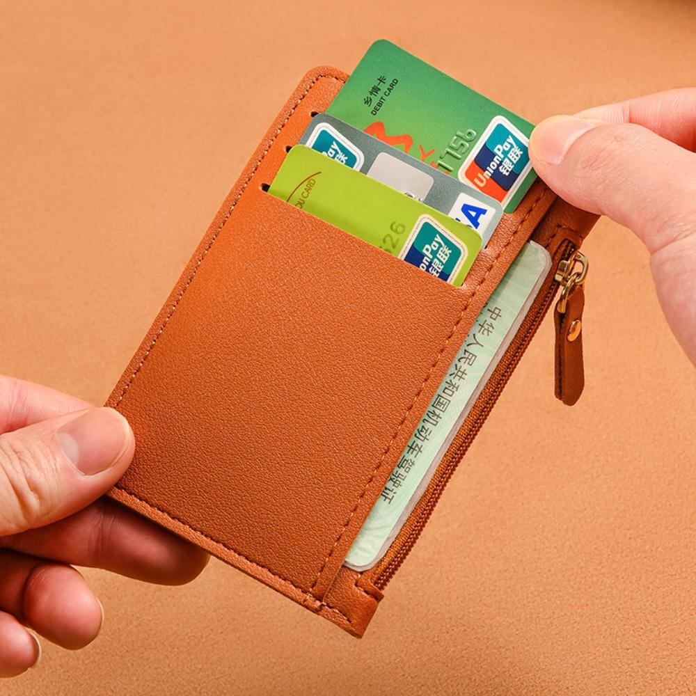 Ultra-thin Card Bag, Women's Small and Simple Multi-card Zipper Change Bag, Large-capacity ID Card Holder, Card Holder.