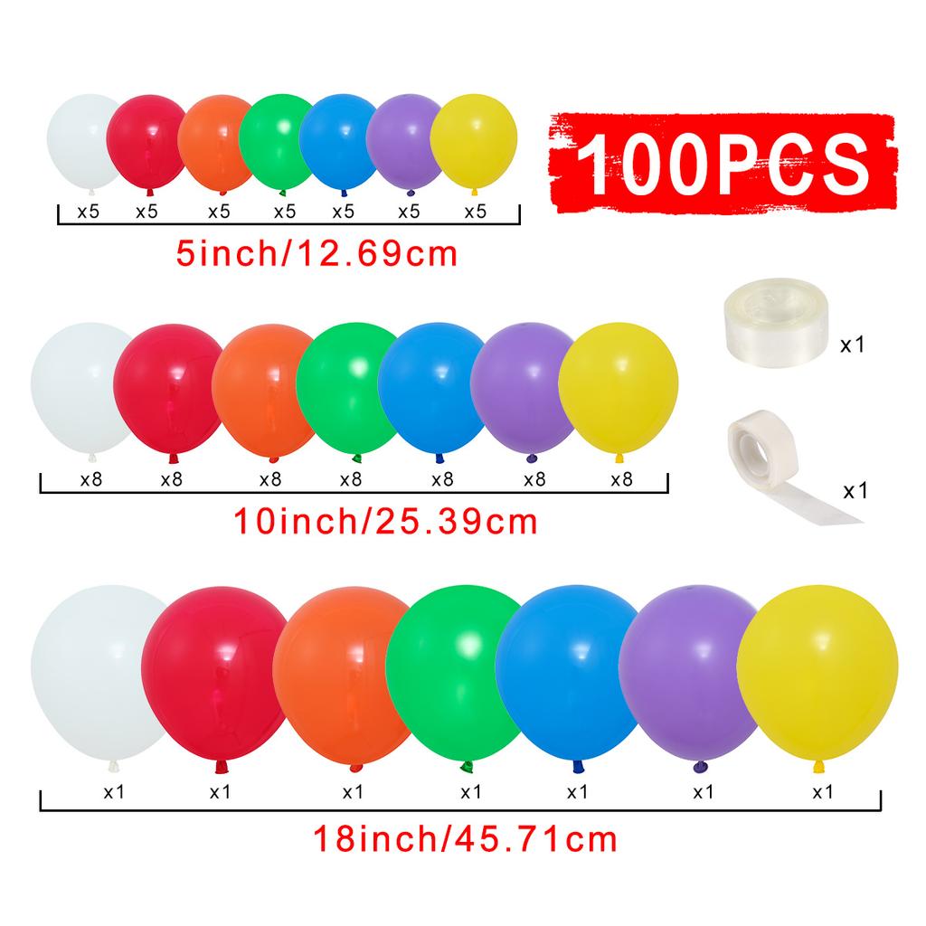 Colorful Rainbow Balloon Garland Arch Kit Wedding Birthday Party Decoration Kids Baby Shower Decor Multicolor Latex Ballons