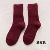 5/10 Pairs Casual Winter Fleece Lined Thickened Warm Socks for Women College Style Mid Calf Socks Ultra Thick Wool Socks Solid Color Long Socks