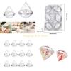 KX4B Set of 10 Delicate Diamonds Dessert Containers for Bride Shower Birthdays