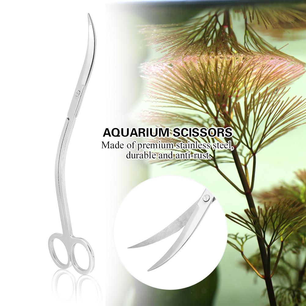 Nożyczki ze stali nierdzewnej do roślin akwariowych Narzędzie do przycinania roślin wodnych do akwarium (Nożyczki faliste)