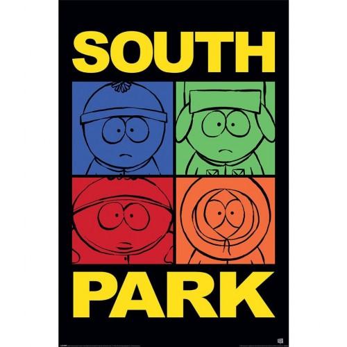 South Park Colour Block Poster