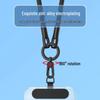 Rotatable Snap Hook Lanyard with Detachable Ring, Metal Hook, Bell, and Enamel Strap with Stainless Steel Clip.