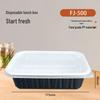 500ml Disposable Rectangular Takeout Meal Boxes
