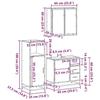 VidaXL Ensemble de meubles de salle de bain 3 pcs Chêne marron, armoire de salle de bain, placard de salle de bain, meuble 3300959