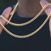 Vnox Pánský kubánský řetězový náhrdelník z nerezové oceli, černozlatá barva, pánský choker, šperky, dárky pro něj