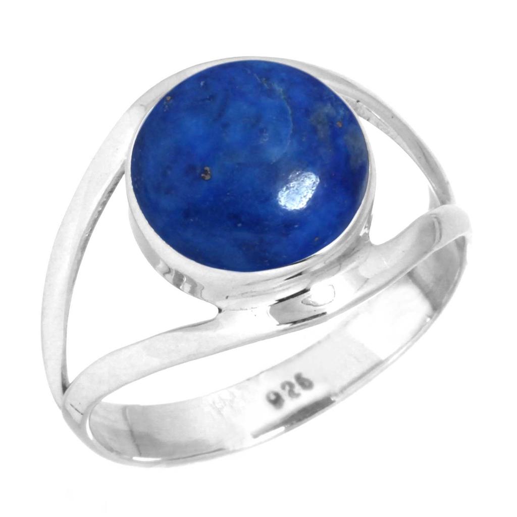 925 Sterling Silver Ring Women Gemstone Handmade Jewelry Engagement Gift Blue Green Purple Copper Turquoise Pearl Lapis Mother Of Pearl Boho