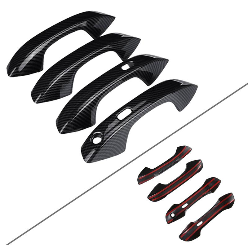 Carbon Fiber Outer Door Handle Cover for Seat Leon MK4 KL1 KL8    Car External Accessories Protective Stickers Trim