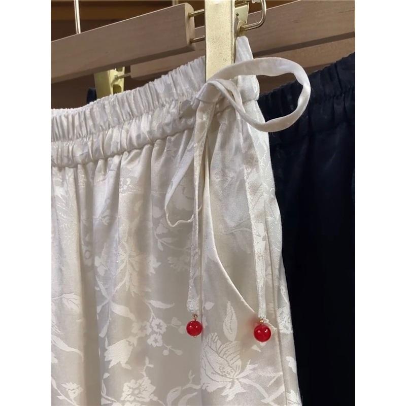 Women's Velvet Pants Spring Loose Fit Straight Leg Casual Pants Wide Leg Trousers Comfortable Relaxed Style Fashionable Casual Wear