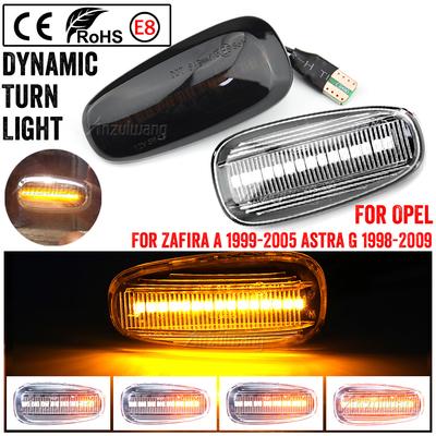 2Pcs LED Dynamic Fender Side Marker Light Turn Signal Lamps For Opel Frontera B/Speedster Astra G/Zafira A/Cadillac STS