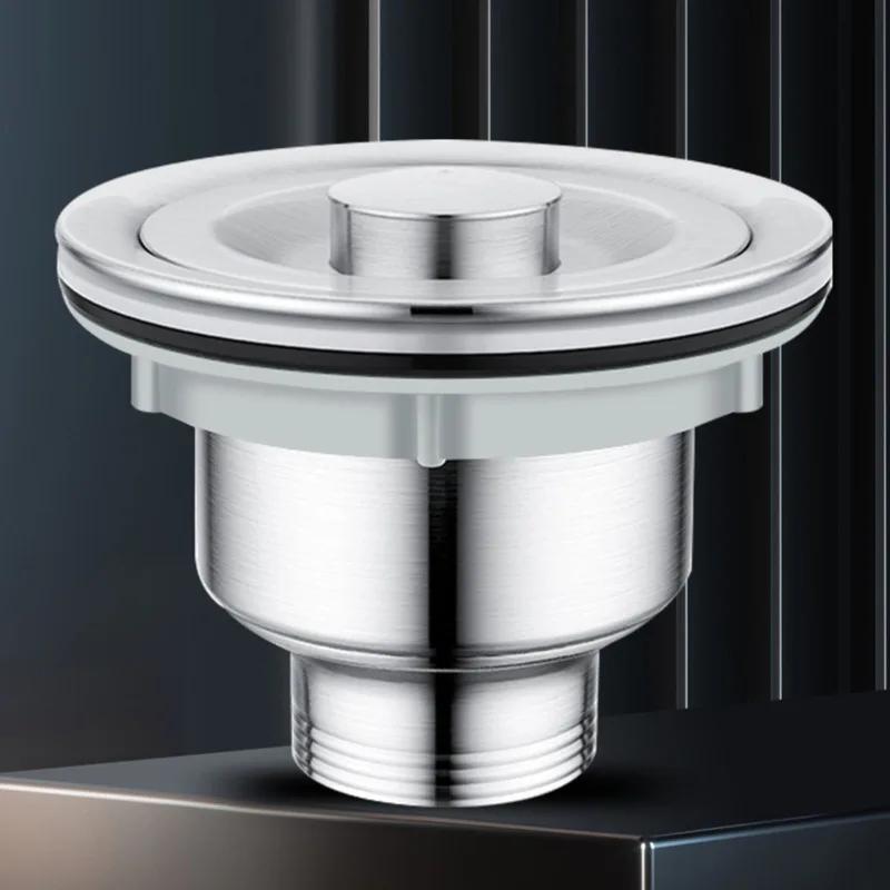 304 Edelstahl Küchenspüle Abflussset Geruchsverschluss Fallrohr Waschbecken Abflusskopf Zubehör Einzelbecken Doppelbecken