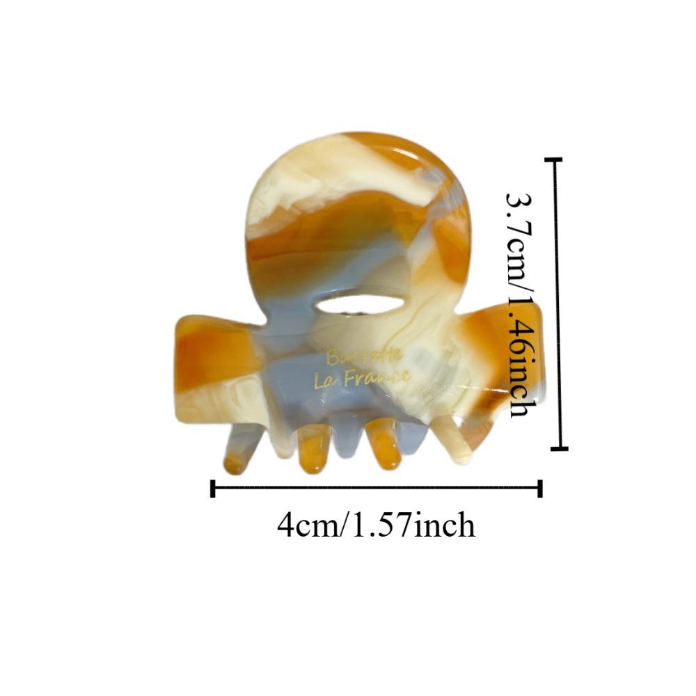 Trendy Korean Style Acetic Acid Hair Claw Brown Sweet French Shark Clip Small High Ponytail Clip Mini Hair Crab Clip Girls