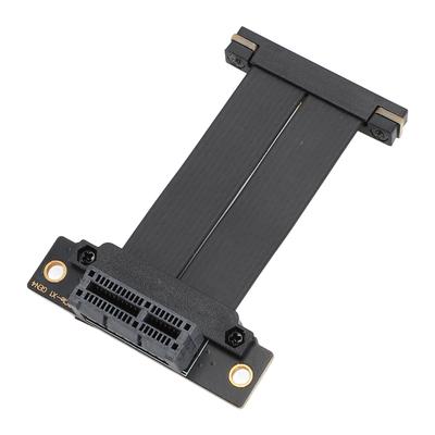 PCIE 4.0 X1-Verlängerungskabel, Dual-90-Grad-GPU-Riser-Kabel, rechtwinklig, für WiFi-Karte, Soundkarte