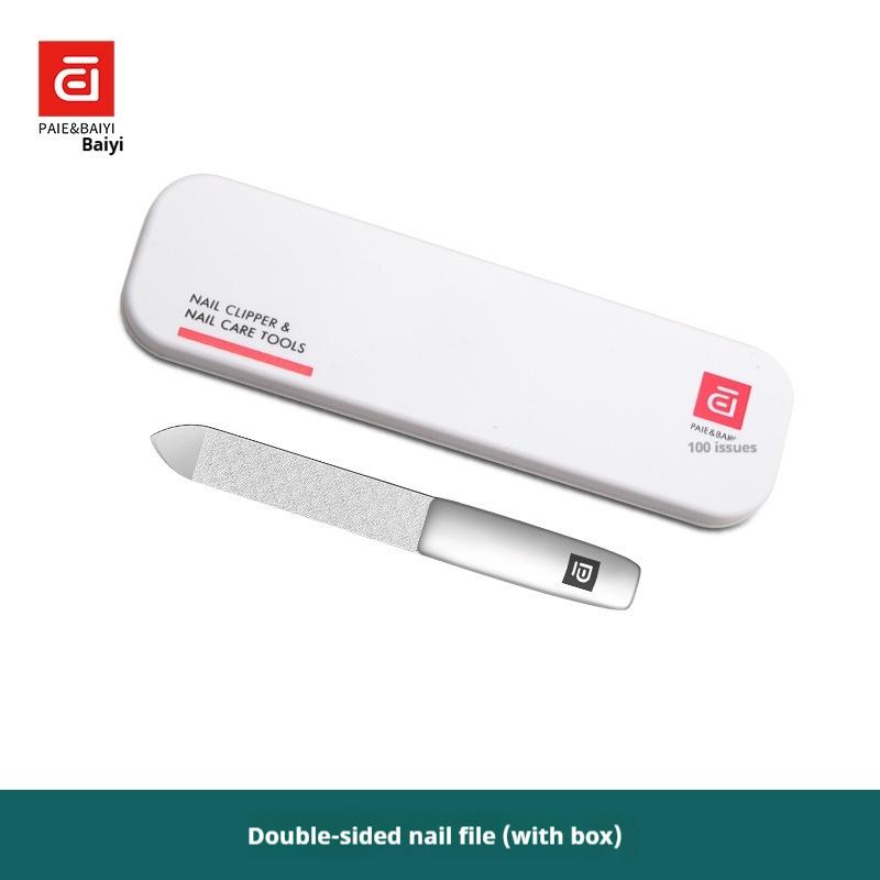 Heavy Duty Stainless Steel Nail File & Polisher - Reusable Nail Shaping Tool for Natural/Artificial Nails, Travel Friendly Gifts