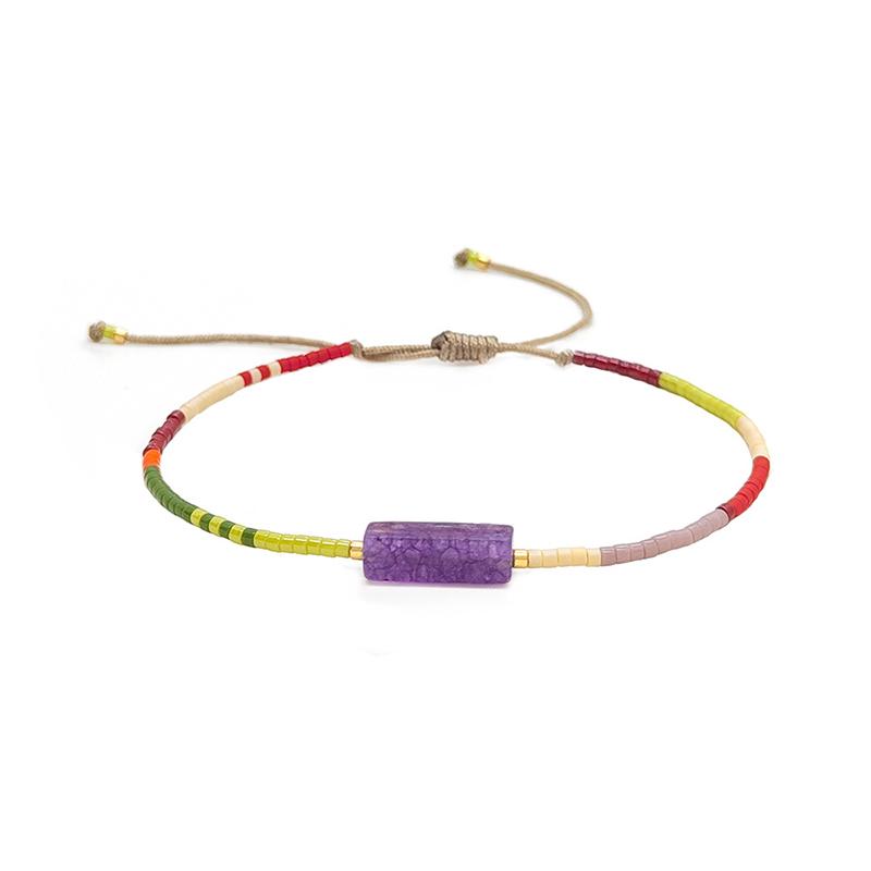 

Bracelet Boho Minimalist Dainty Glass Beads Jewelry Stone Charm Bracelets For Women Men Vintage Pulseras Femme A3