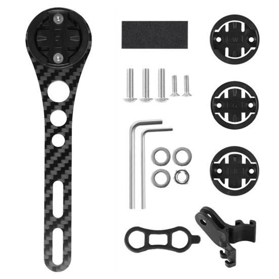 Držák na cyklopočítač z uhlíkových vláken Lehký Univerzální MTB Horský Silniční Kolo Řídítka Držák na Počítač Akční Kameru Světlo Cyklistické Příslušenství