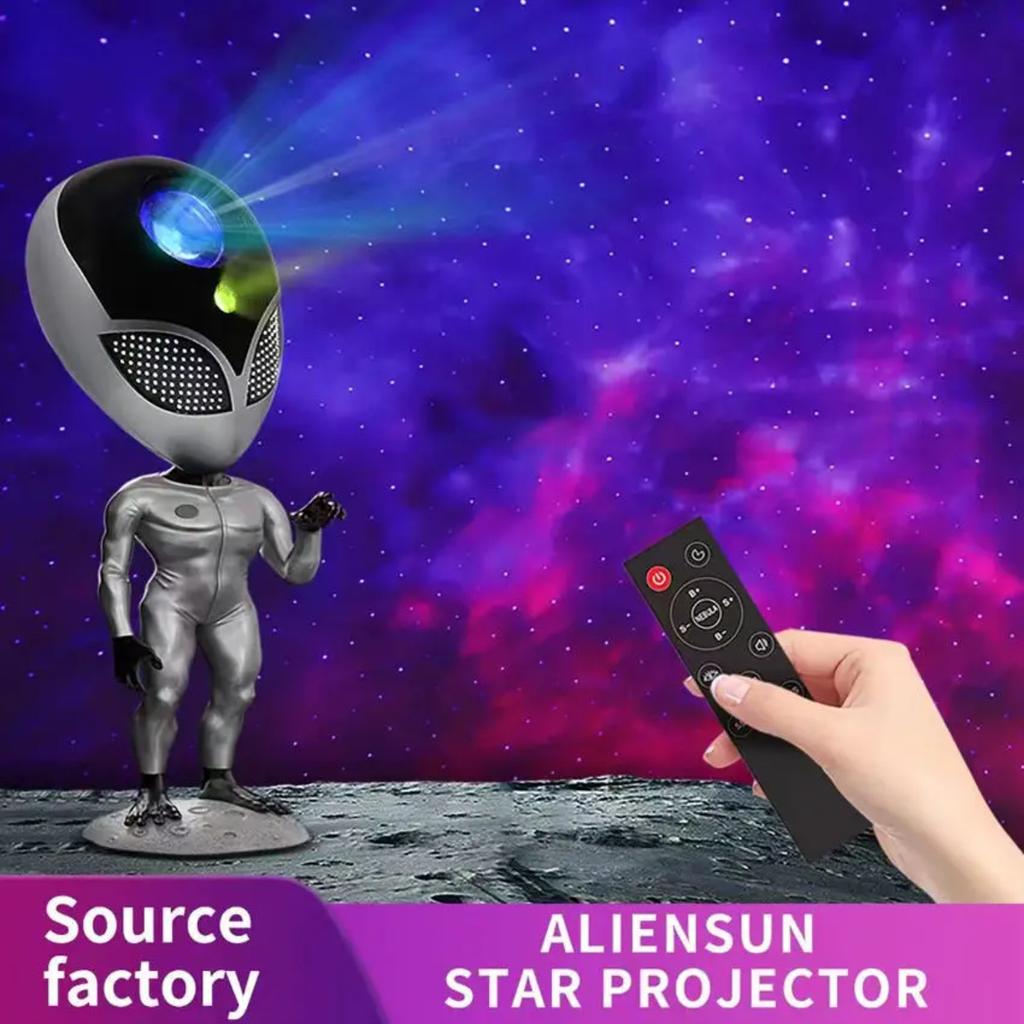 New LED Alien Projector Light Atmosphere Night Lamp Bedroom Gaming Room Desktop Decoration Star Projection Lights Gift