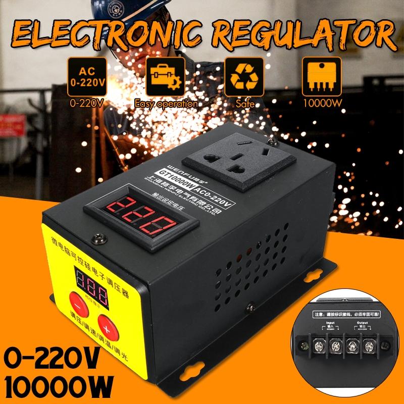 10000W SCR Electronic Voltage Regulator Adjust Temperature Speed LED Display Controller Dimming Dimmer Thermostat 220V