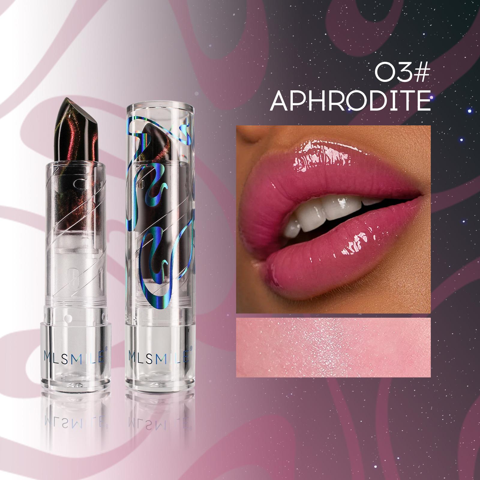 

4 цвета Galaxy Pattern Flowing Glitter и Fine Glitter Antistick Cup Lipstick Cat Eye Изменение температуры Lipstick 3g