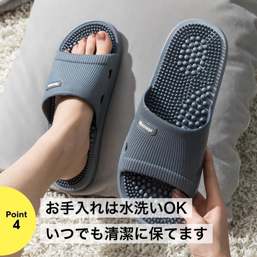 NYANDELMO Gesunde Reflexzonenmassage-Sandalen, Hausschuhe, Innenbereich, Balkon, Bad, Rosa, Mittel, ND-0054-R09-PKM