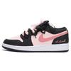 Jordan Air Jordan 1 Couverture Basse Vintage Chaussures de Basketball GS Noir Rose DX4374-008(Équipe-SBOX)