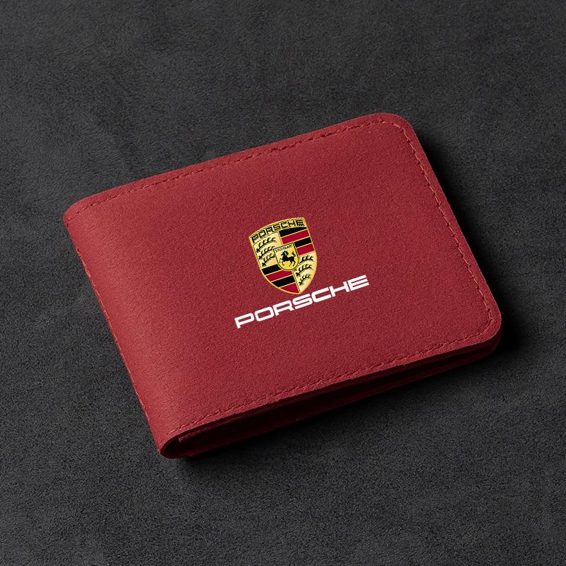 

New Car Driver License Cover Driving Documents Credit Card Holder For Porsche 911 918 928 944 968 Boxster Cayenne Macan Panamera