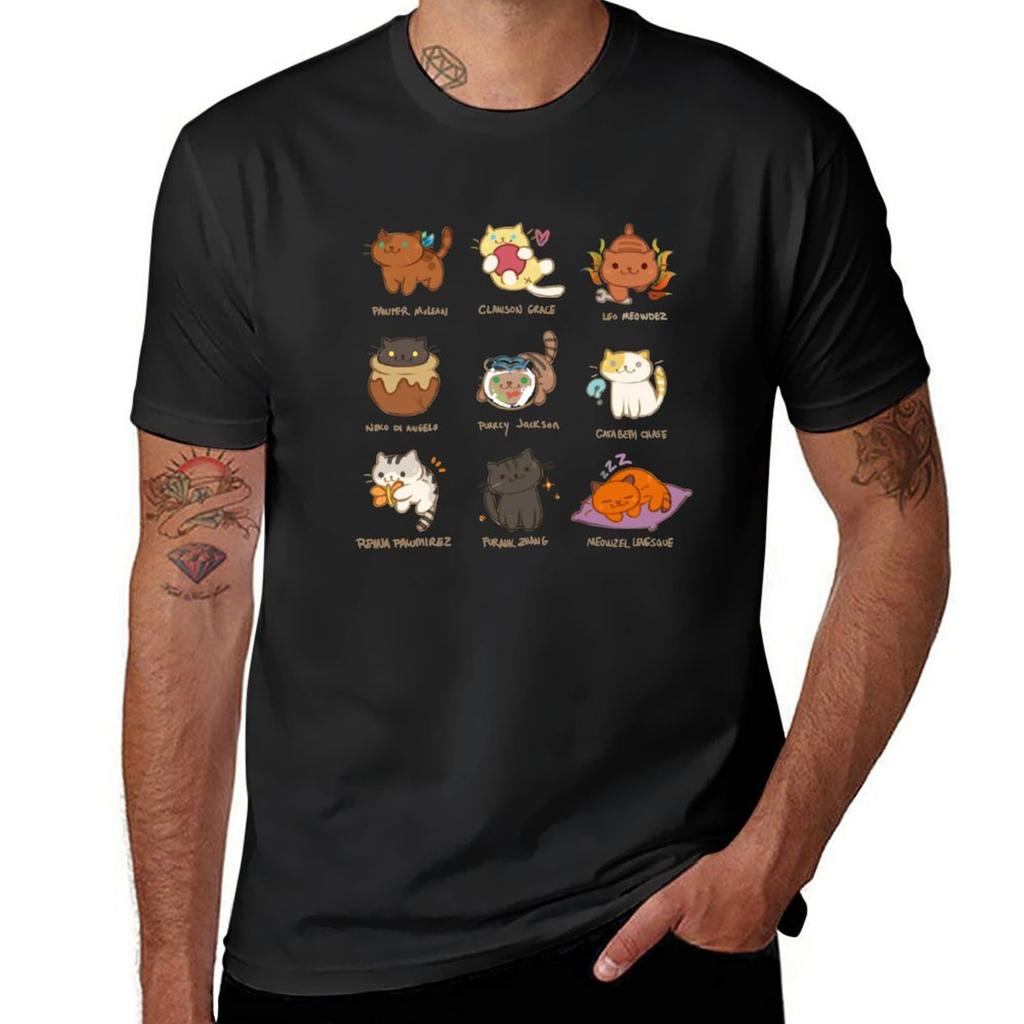 Purrcy Jackson TShirt customizeds sports fans aesthetic clothes Short sleeve tee men
