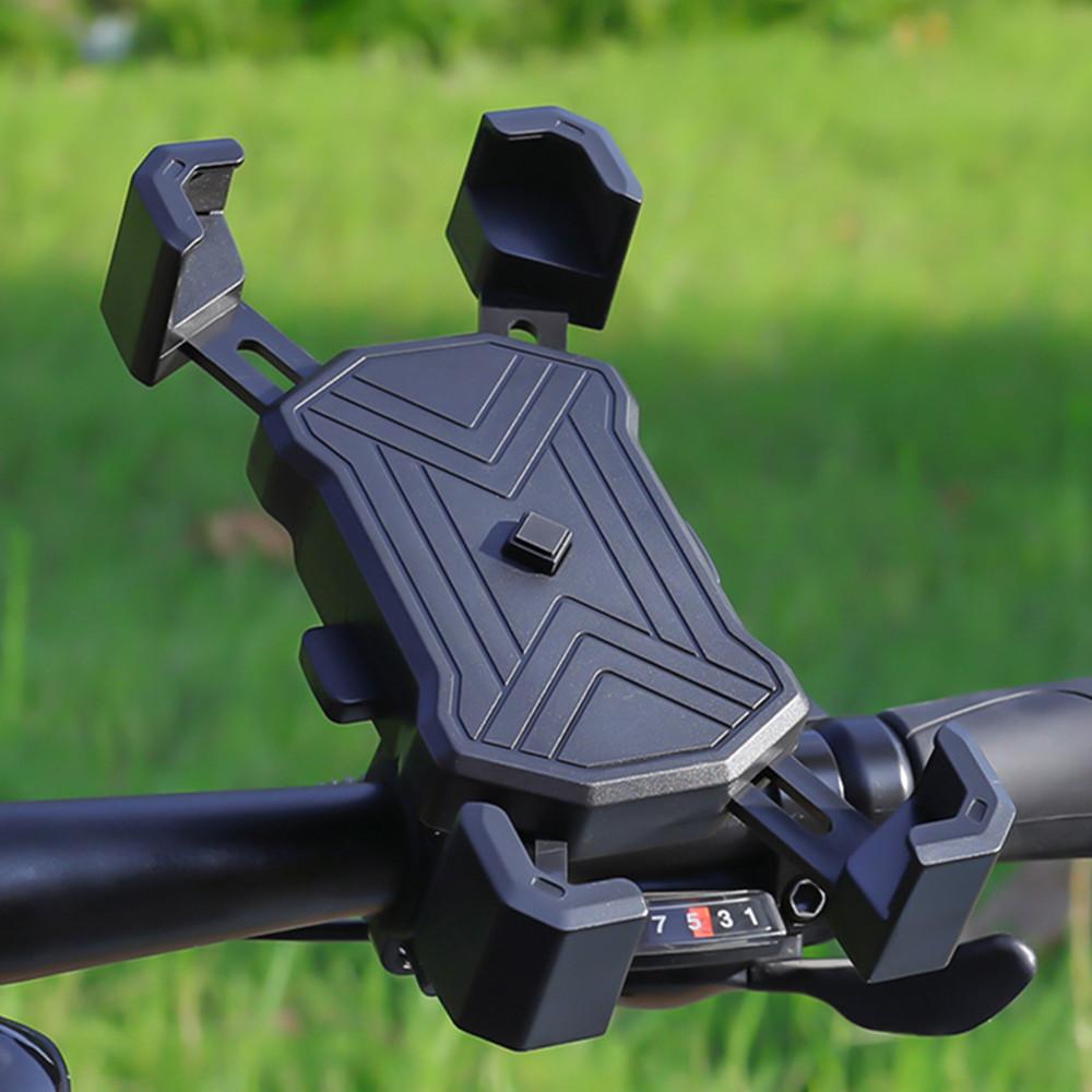 Phone Holder for Bike or Motocycels Automatic Locking Anti-Shock Bicycle Mobile Phone Holder Thickened Non-Slip Bracket