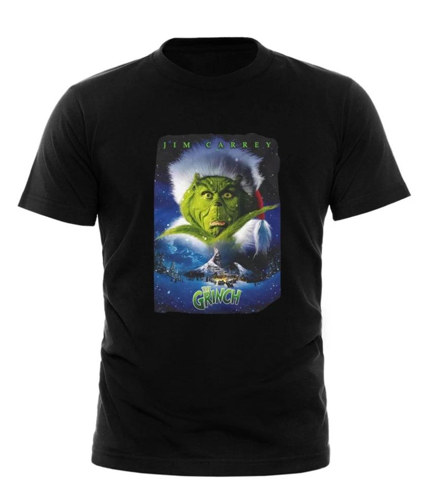 Retro Movie Poster Inspired By The Grinch DTG All Sizes T-shirt Black White