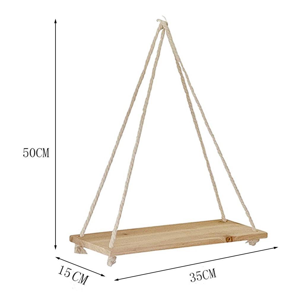 Hanging Shelves Set of 1 Rustic Design with Hooks for Easy Mounting