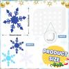 1 Set Paper Snowflake Cutouts 4" Double-Sided Snowflakes Paper for Classroom Bulletin Board Holiday Decors Winter Themed Party