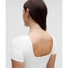 Lululemon WUnder Under SmooThcover Square Neck T shirT whiTe